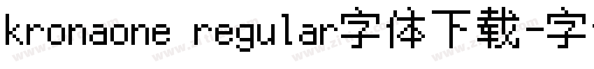 kronaone regular字体下载字体转换